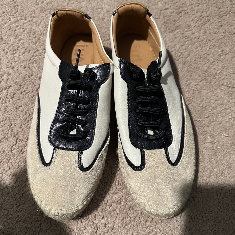 Chic Black and White Espadrilles for Women